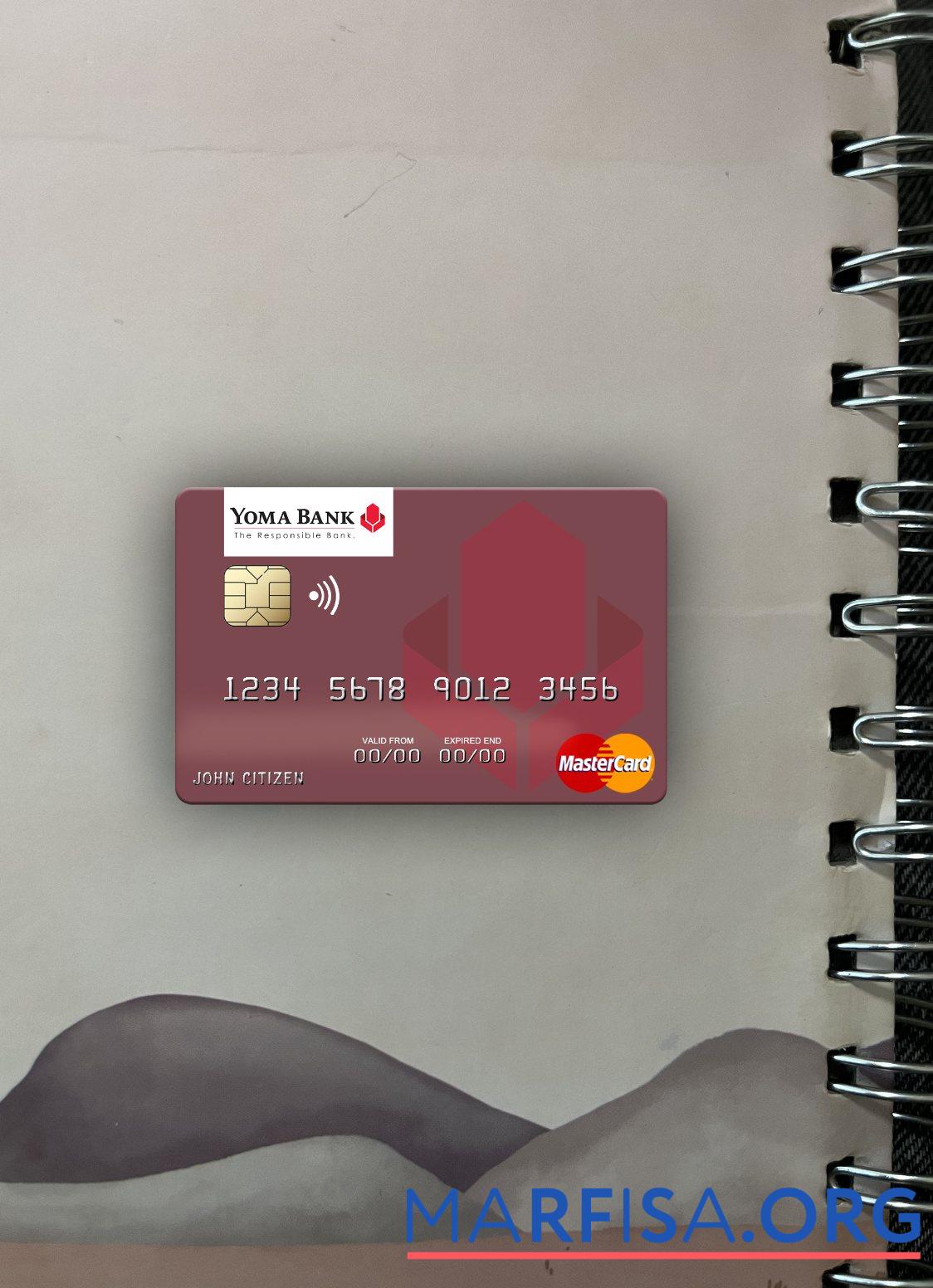 Downloadable Myanmar Yoma Bank mastercard photolook front template